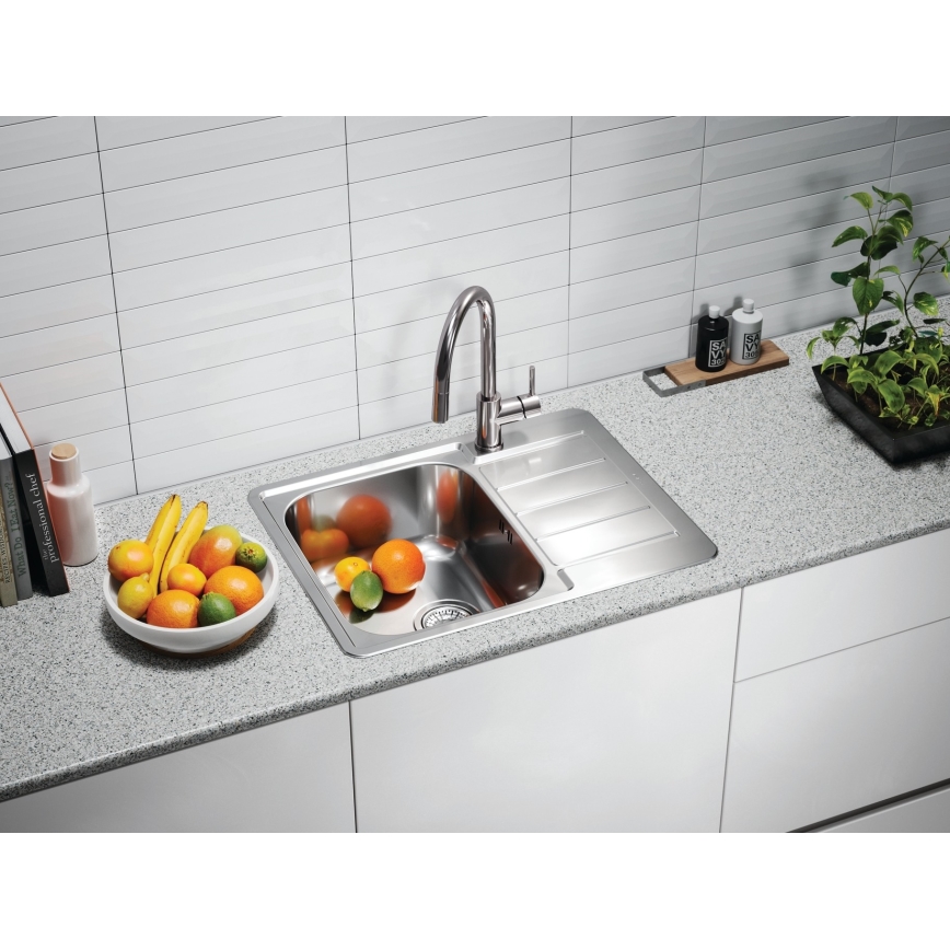 ALVEUS 1144603 - Chiuvetă de bucătărie LINE, 61,5 x 50 cm, inox satinat, fără valvă excentrică