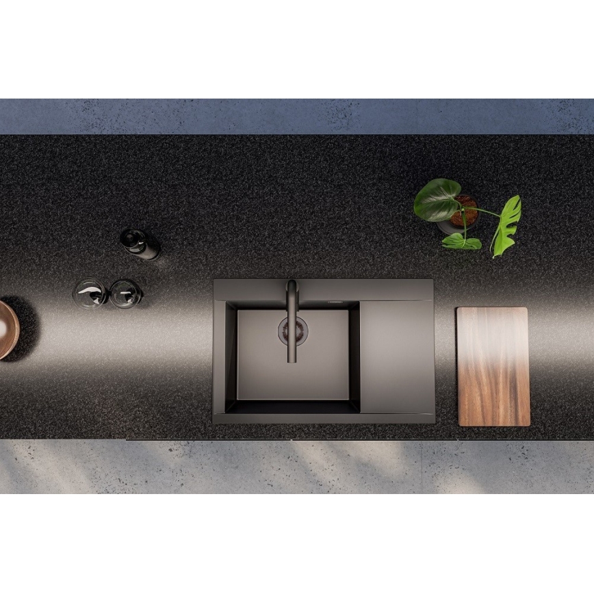 ALVEUS 1149305 - Chiuvetă de bucătărie PURE 79x51,5 cm granit/negru