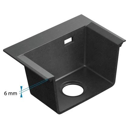 ALVEUS 1149305 - Chiuvetă de bucătărie PURE 79x51,5 cm granit/negru