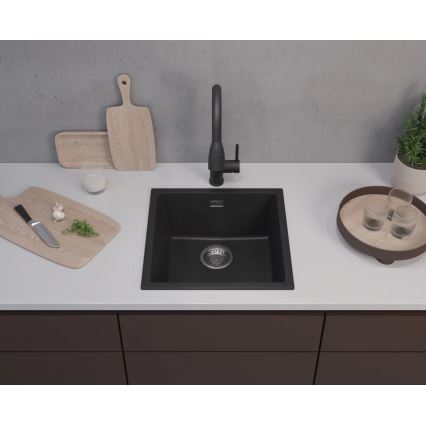 ALVEUS 1150048 - Chiuvetă de bucătărie OMNI 45x45 cm granit/negru