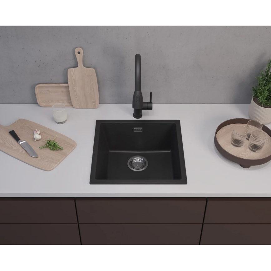 ALVEUS 1150048 - Chiuvetă de bucătărie OMNI 45x45 cm granit/negru