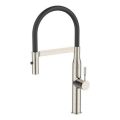 ALVEUS 1150892 - Baterie pentru chiuvetă cu braț flexibil și duș MIRAGE 49,5 cm satin