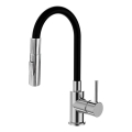 ALVEUS KI112111 - Baterie pentru chiuvetă cu braț flexibil și duș BEA 47 cm crom lucios/negru