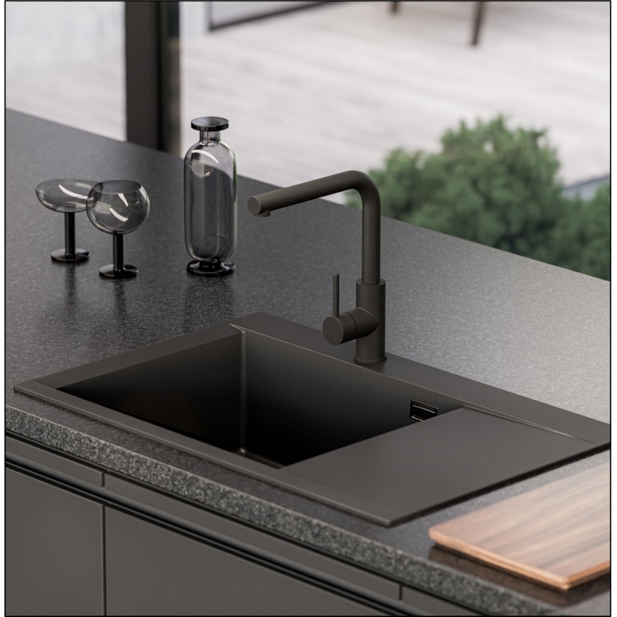 ALVEUS PURE 1149304 - Chiuvetă de bucătărie 79x51,5 cm granit/negru