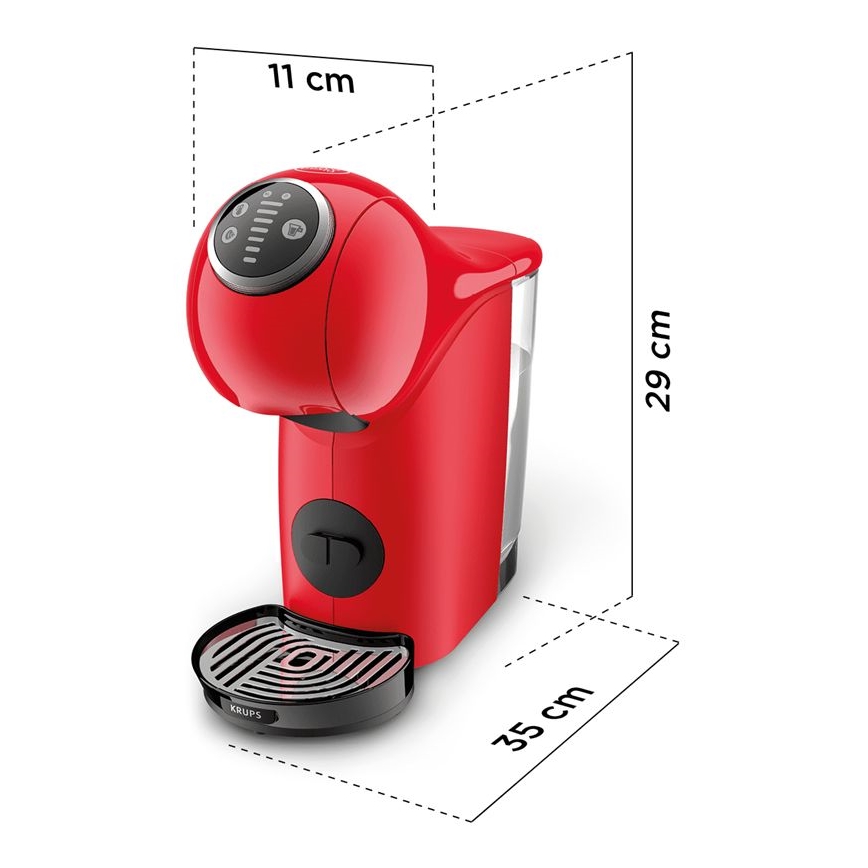 Aparat de cafea cu capsule Krups NESCAFÉ DOLCE GUSTO GENIO S PLUS 1500W roșu