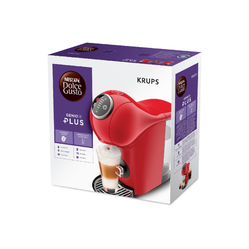 Aparat de cafea cu capsule Krups NESCAFÉ DOLCE GUSTO GENIO S PLUS 1500W roșu