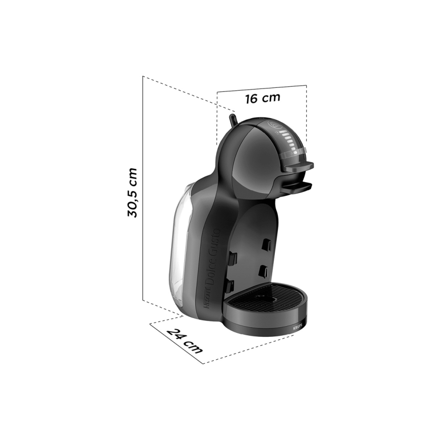 Aparat de cafea cu capsule Krups NESCAFÉ DOLCE GUSTO MINI ME 1500W antracit