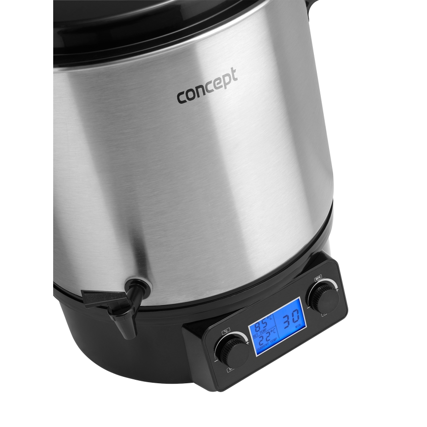 Aparat de conservare și fierbere Concept ZH0040 27 l 2000W/230V oțel inoxidabil/negru