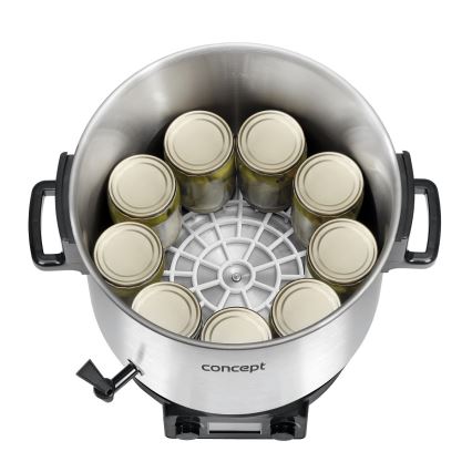 Aparat de conservare și fierbere Concept ZH0040 27 l 2000W/230V oțel inoxidabil/negru