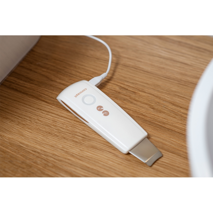 Aparat de curățare facială cu ultrasunete Concept PO2030 PERFECT SKIN 2,5W/5V USB alb