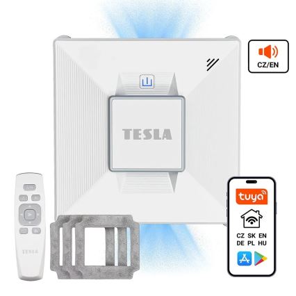 Aparat inteligent de curățat geamuri cu pulverizare TESLA Electronics RoboStar 72W/230V/650 mAh Wi-Fi + telecomandă