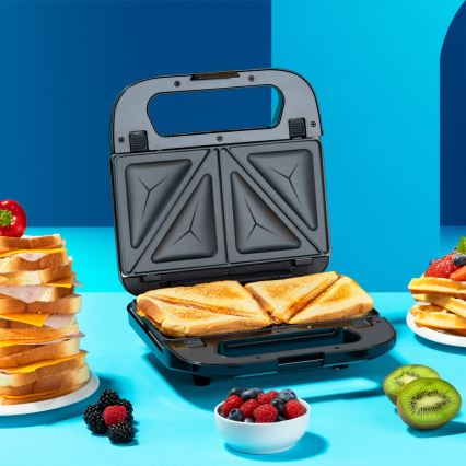 Aparat de sandvici 3 în 1 Niceboy ION Snacker S3 750W/230V oțel inoxidabil/negru