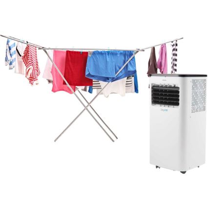 Aparat mobil inteligent de aer condiționat 3 în 1 cu accesorii complete Sencor 1050W/230V 10000 BTU Wi-Fi + telecomandă