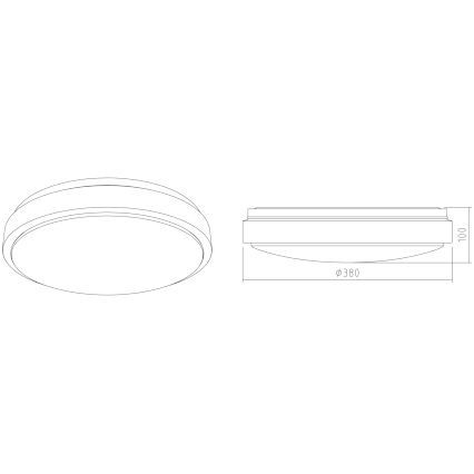 APLED - LED Lampă încastrată LENS R TRICOLOR LED/24W/230V IP41 1680lm