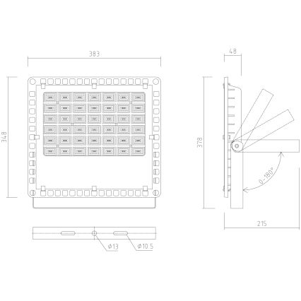 APLED - Proiector exterior LED PRO LED/150W/230V IP66 15000lm 6000K