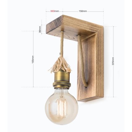 Aplică BASSENA 1xE27/60W/230V