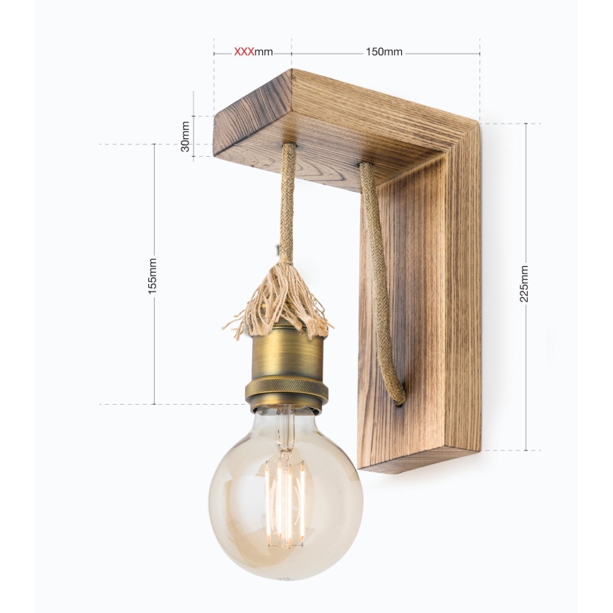 Aplică BASSENA 1xE27/60W/230V