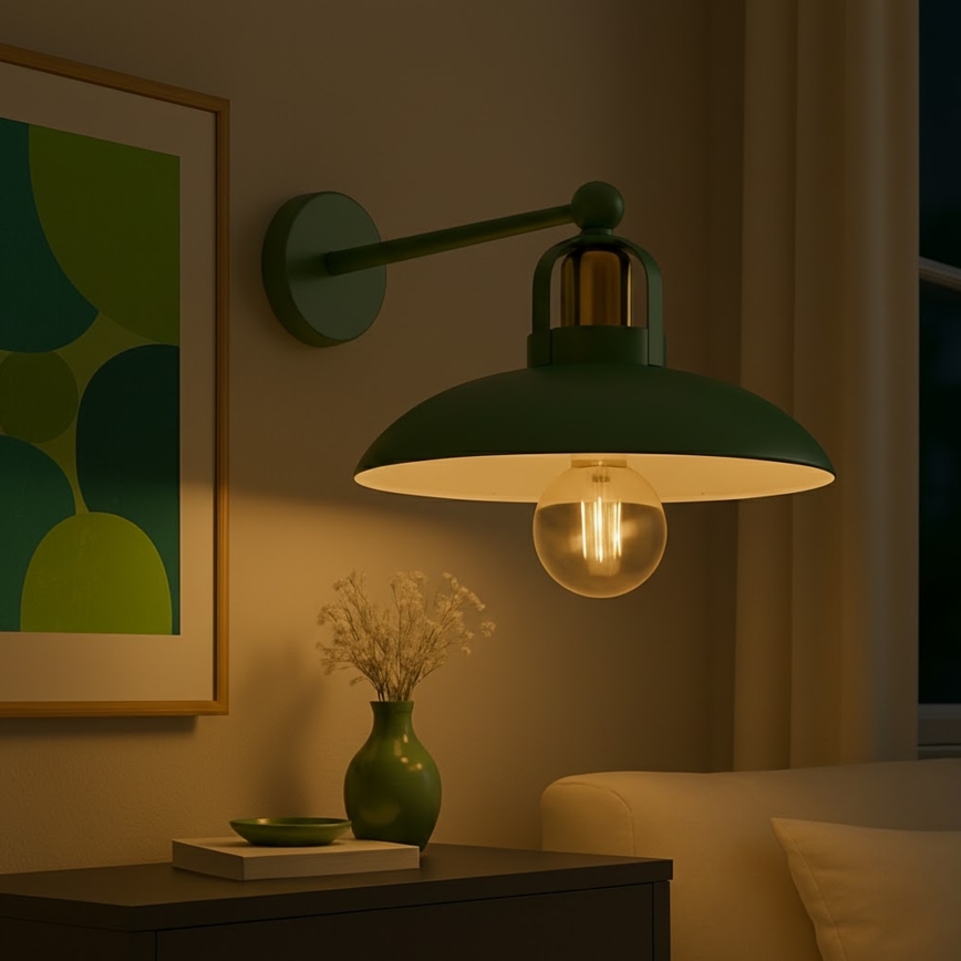 Aplică Brilagi FLAMENGO 1xE27/60W/230V verde