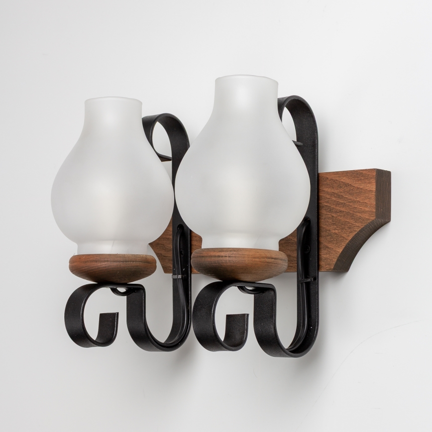 Aplică Brilagi QUEEN 2xE14/40W/230V fag/nuc