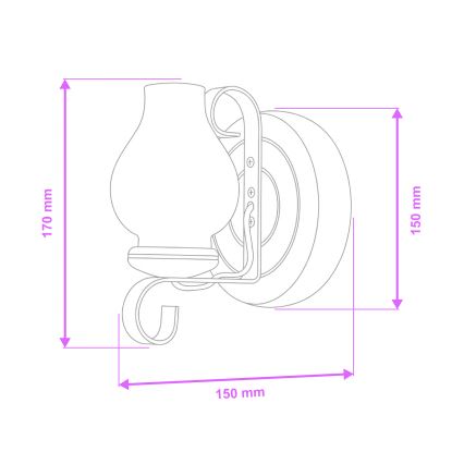Aplică Brilagi ROATA APLICA 1xE14/40W/230V fag