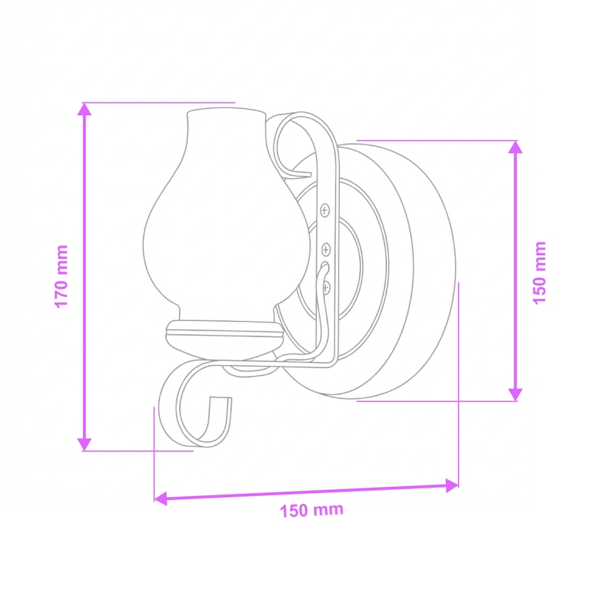 Aplică Brilagi ROATA APLICA 1xE14/40W/230V fag