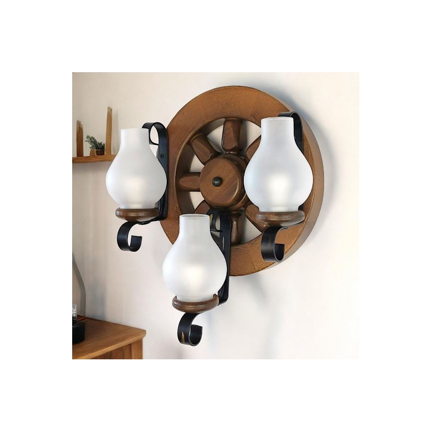 Aplică Brilagi ROATA APLICA 3xE14/40W/230V fag/nuc