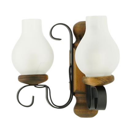 Aplică Brilagi RUSTIC 2xE14/40W/230V fag/nuc