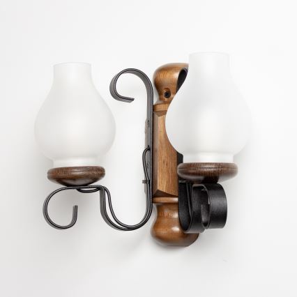 Aplică Brilagi RUSTIC 2xE14/40W/230V fag/nuc