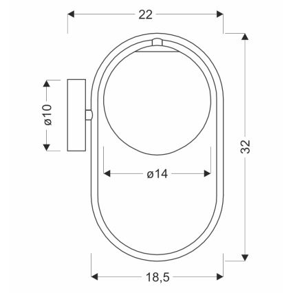 Aplică CORDEL 1xG9/28W/230V negru/negru fumuriu