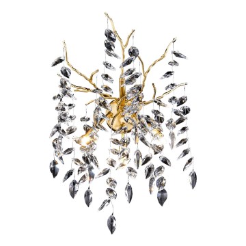 Aplică de cristal 3xG9/40W/230V auriu