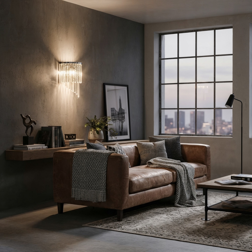 Aplică de cristal Ideal Lux CARLTON 3xE14/40W/230V crom lucios