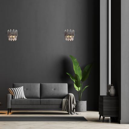 Aplică de cristal MADISON 2xE14/40W/230V crom