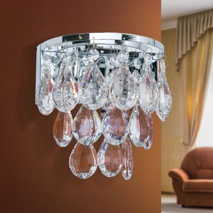 Aplică de cristal CELESTE 2xG9/40W/230V crom lucios