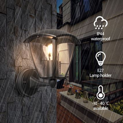 Aplică de exterior 1xE27/60W/230V IP44 negru Aigostar