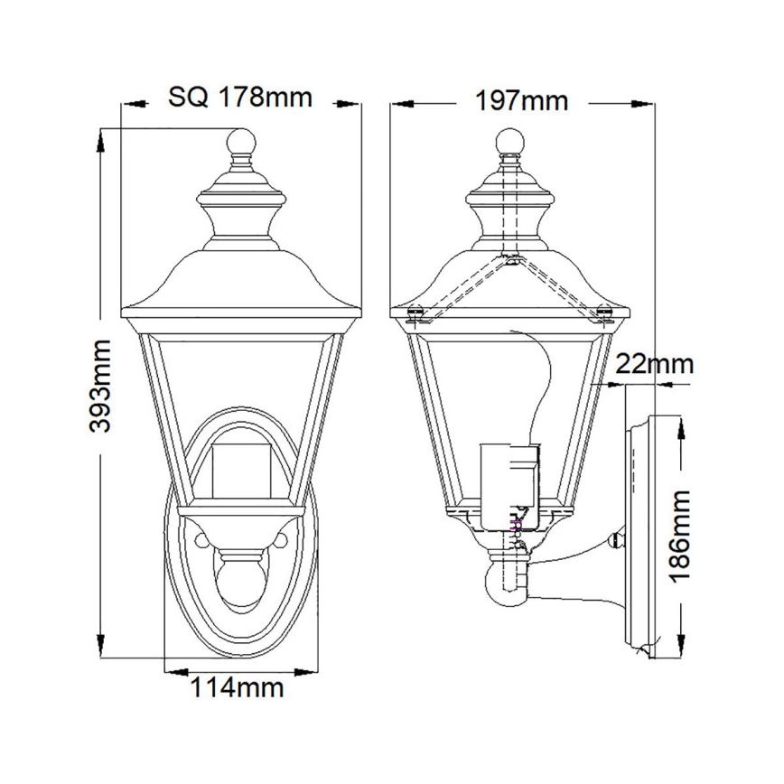 Aplică de exterior BAY SHORE 1xE27/60W/230V IP44 Kichler