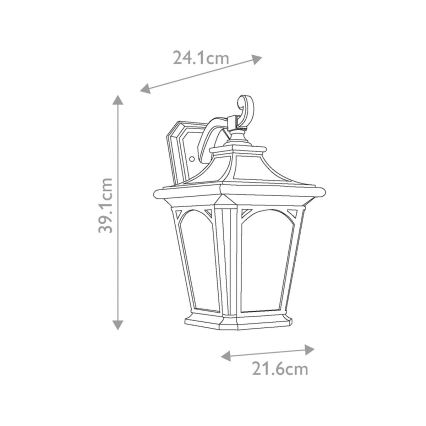 Aplică de exterior BEDFORD 1xE27/100W/230V IP44 Elstead QZ-BEDFORD2-M