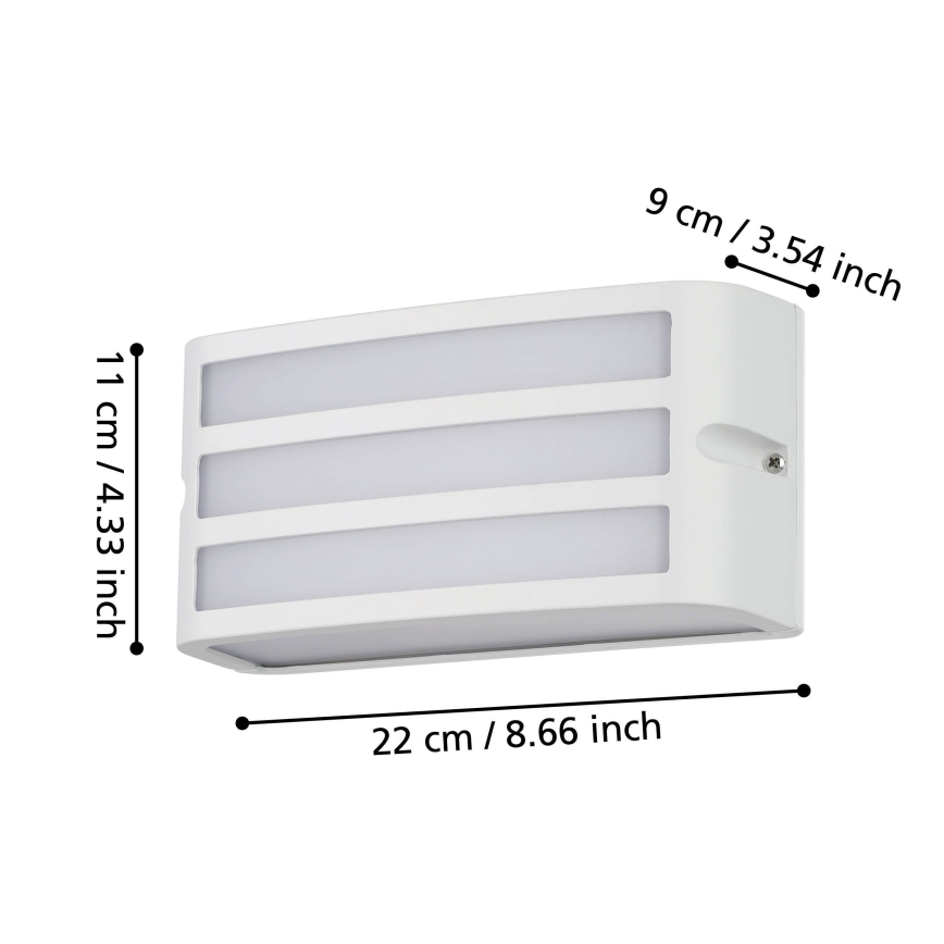 Aplică de exterior 1xLED/40W/230V alb IP54 Eglo