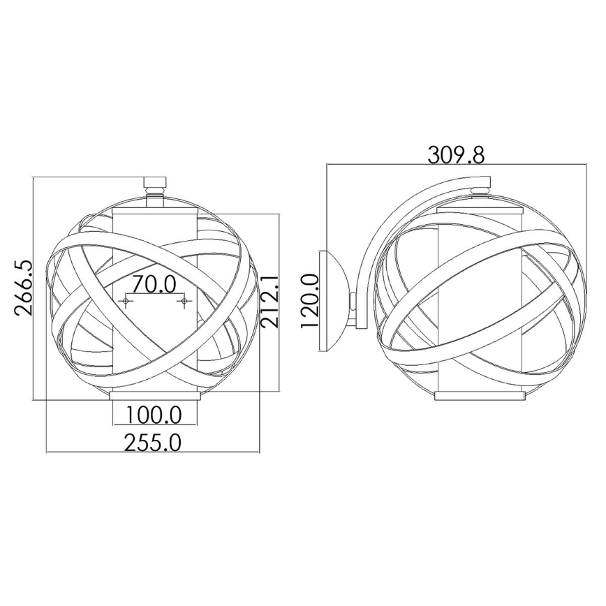 Aplică de exterior CARSON 1xE27/60W/230V IP44 Hinkley