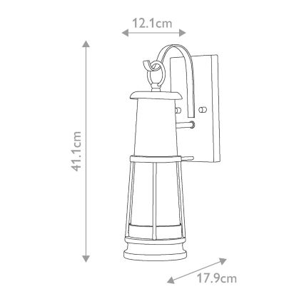 Aplică de exterior CHELSEA 1xE27/60W/230V IP44 Feiss