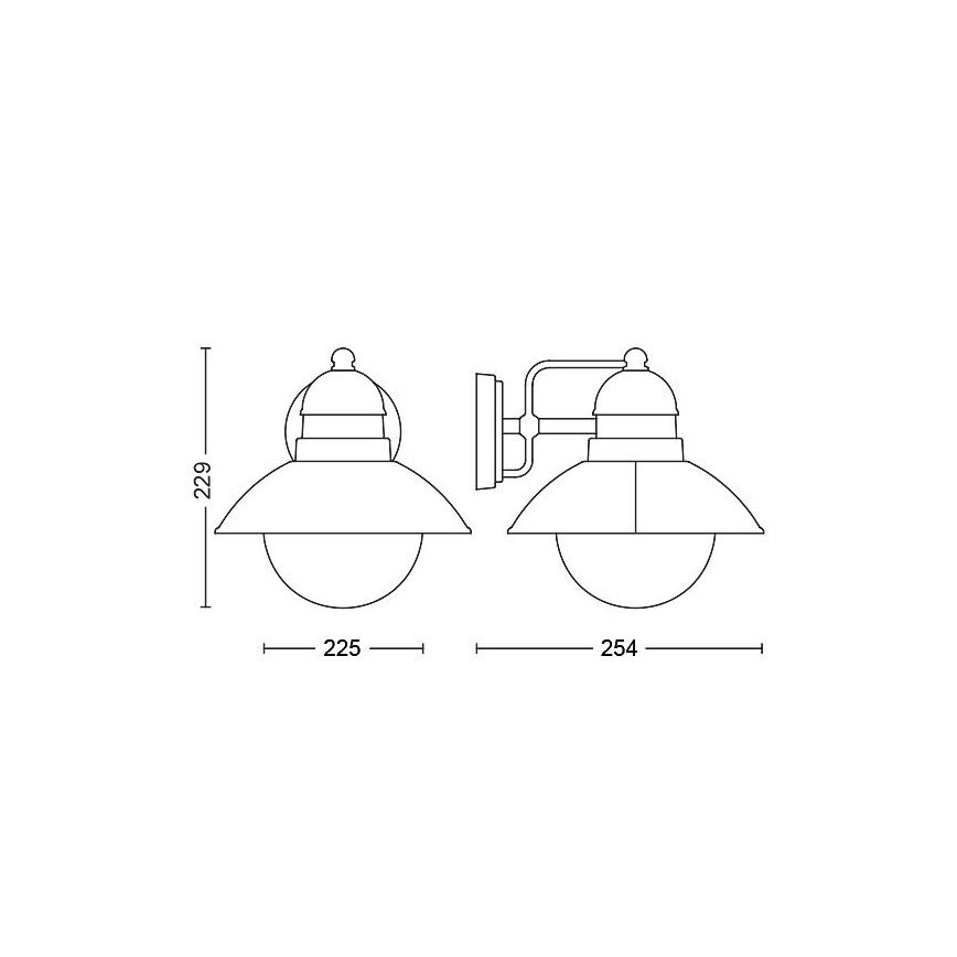 Aplică de exterior cu bec și senzor crepuscular Philips DAMASCUS 1xE27/9W/230V IP44