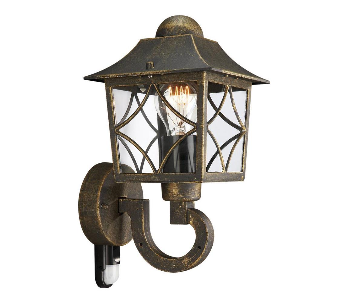 Aplică de exterior cu senzor 1xE27/60W/230V IP44 Philips 1747842PN