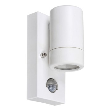 Aplică de exterior cu senzor 1xGU10/10W/230V albă IP44 Rabalux