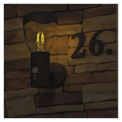 Aplică de exterior cu senzor ARTEO 1xE27/15W/230V IP44