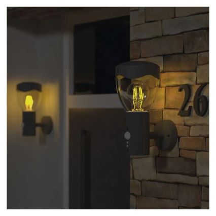 Aplică de exterior cu senzor ARTEO 1xE27/15W/230V IP44