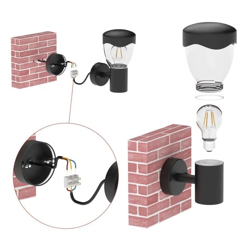 Aplică de exterior cu senzor ARTEO 1xE27/15W/230V IP44