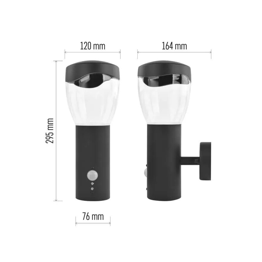 Aplică de exterior cu senzor ARTEO 1xE27/15W/230V IP44