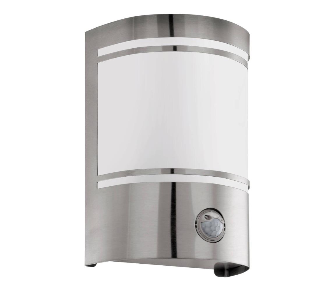 Aplică de exterior cu senzor Eglo 79284 CERNO 1xE27/40W/230V crom IP44
