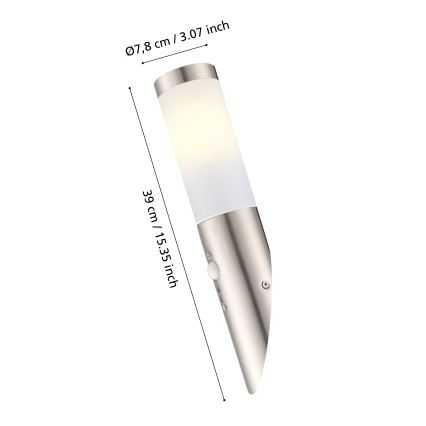 Aplică de exterior cu senzor EGLO 1xE27/15W IP44