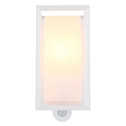 Aplică de exterior cu senzor Globo 1xE27/60W/230V IP44 alb
