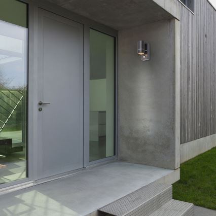 Aplică perete exterior cu senzor 1xGU10/10W/230V IP44 negru